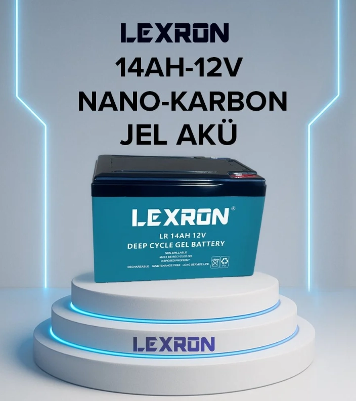 Lexron 14 amper 12 volt jel akü 