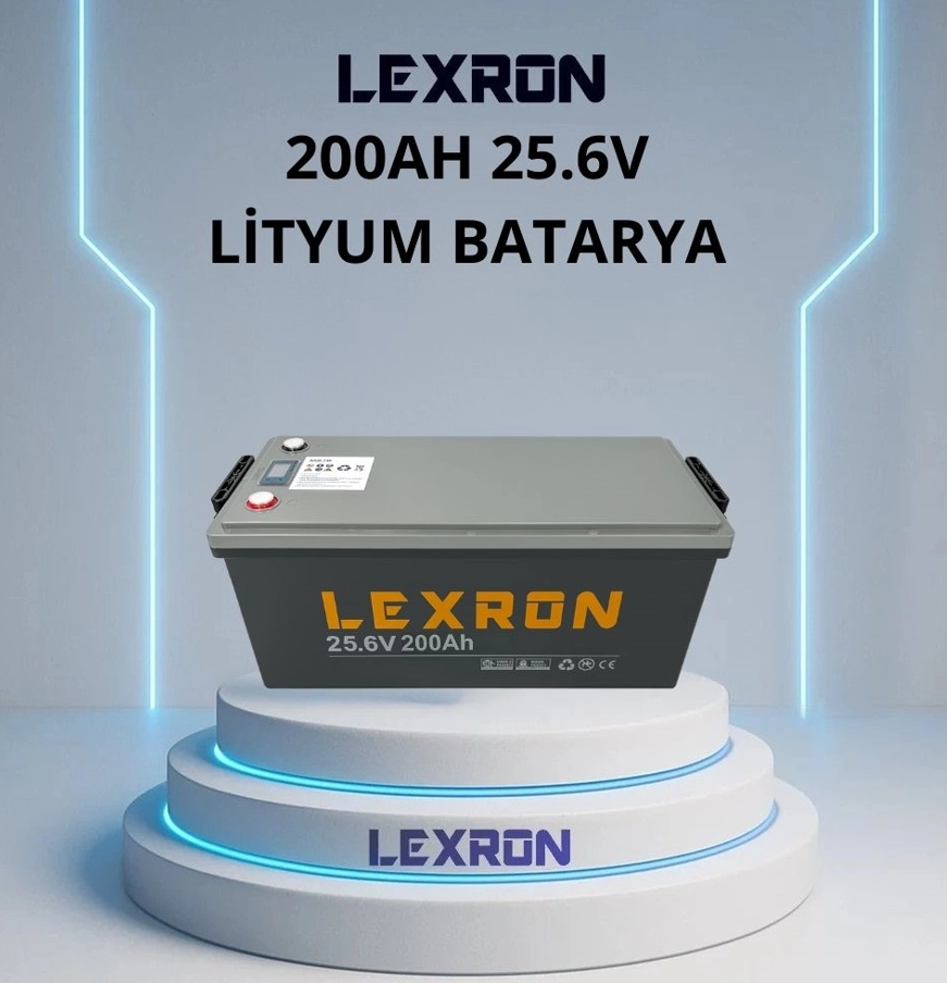 Lexron 200 Amper 25.6 Volt Lityum LFP Batarya