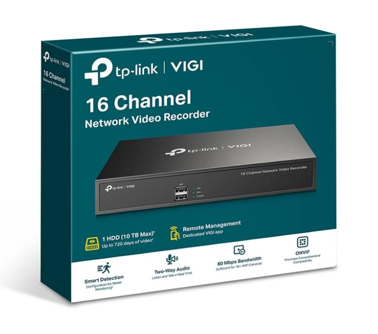 Tp-link Vigi Nvr1016h 16 Kanal 1 Sata H265+ Onvif Nvr Kayit Ci̇hazi
