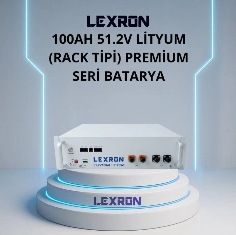 Lexron 100AH 51.2V Lityum Akü (Kaset Tipi)