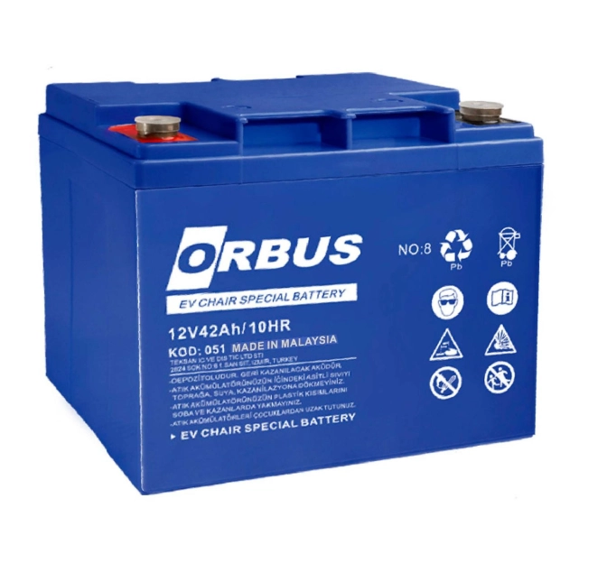 Orbus 12V 42 Ah Engelli Araç Aküsü