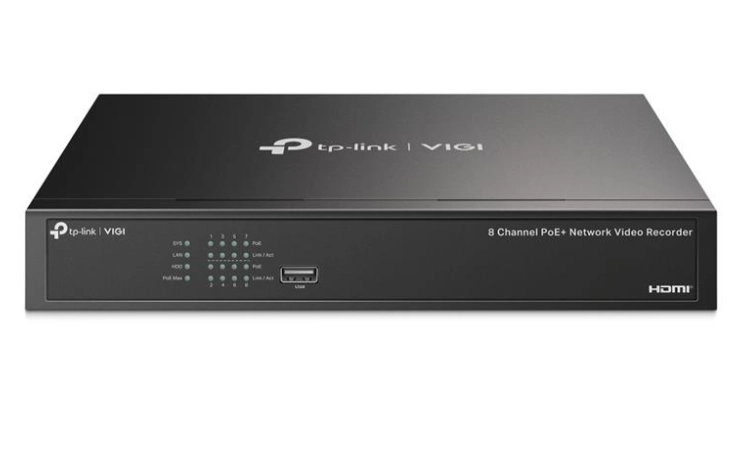 Tp-link Vigi Nvr1008h-8mp V1.2 8 Kanal Poe 1 Sata H265+ Onvif Nvr Kayit Ci̇hazi