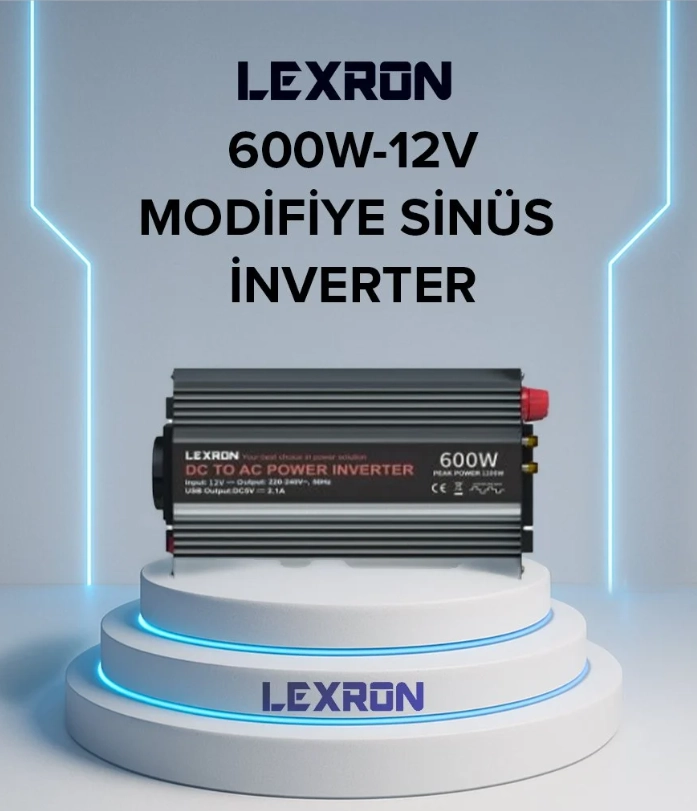 Lexron 600 Watt 12 Volt Modifiye Sinüs İnverter 