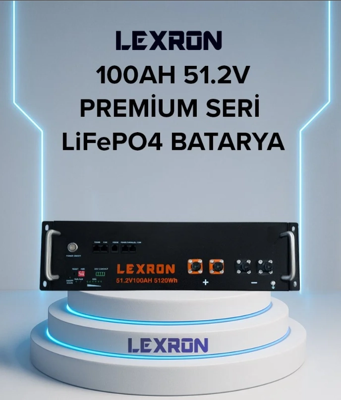 Lexron 100AH 51.2V Lityum Akü (Kaset Tipi)