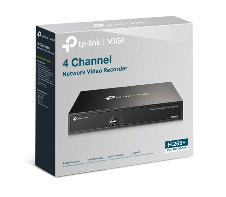 Tp-link Vigi Nvr1004h 4 Kanal 1 Sata H265+ Onvif Nvr Kayit Ci̇hazi