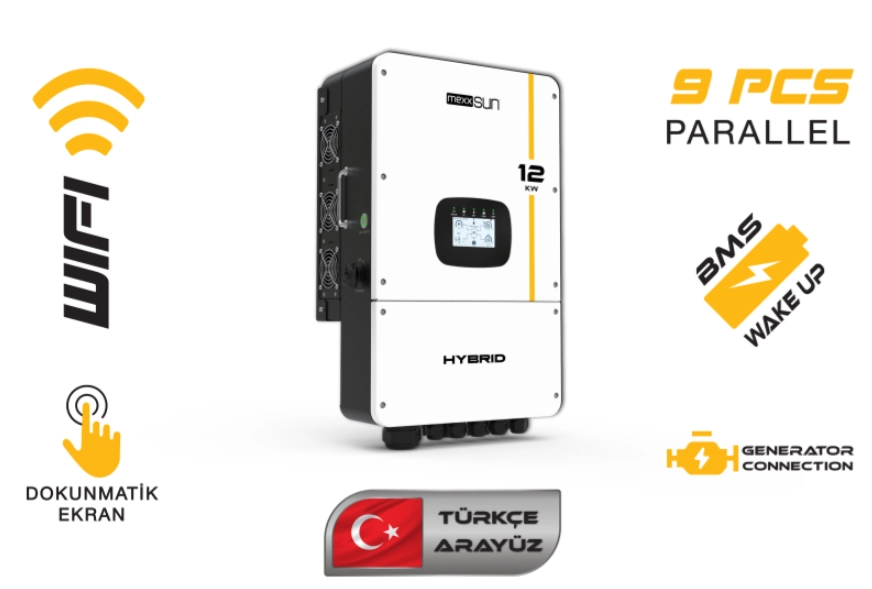 Mexxsun 12 Kw Hibrit Monofaze İnverter LV (48V)