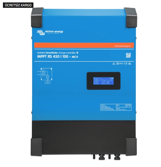 Victron Solar Şarj Kontrol Cihazı SmartSolar MPPT RS 450/100-MC4 Charge Controller (SCC145110512)