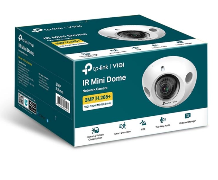 Tp-link Vigi C230i Mini 3mp 2.8mm Lens 30 Metre Ir Led İnsan/araç Algilama Dahi̇li̇ Mi̇krofon Dome Kamera