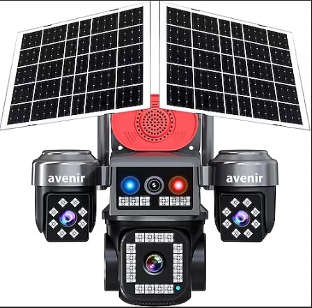 Avenir AV-S445 8 MP Solar 4K Güneş Enerjili Gece Görüşlü Güvenlik Kamerası