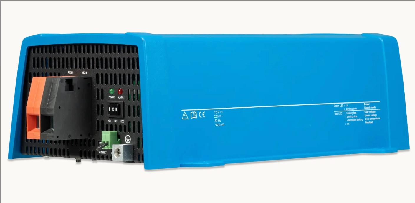 Victron Tam Sinüs İnvertör 12/1600 VE.Direct Schuko Pure Sine Wave Inverter (PIN122161200)