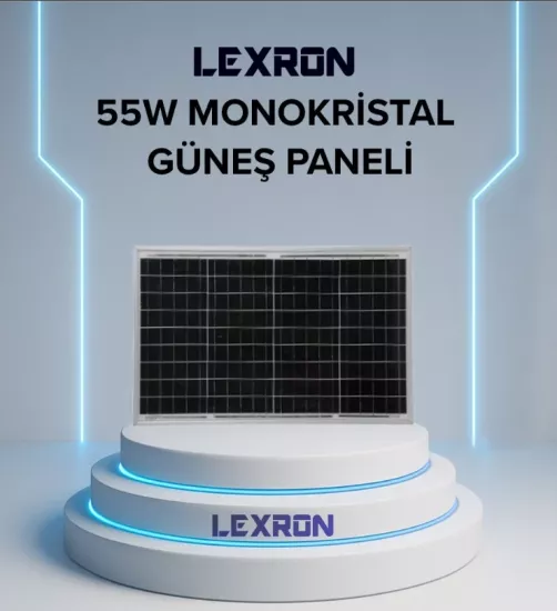 Lexron 55 Watt Monokristal Güneş Paneli
