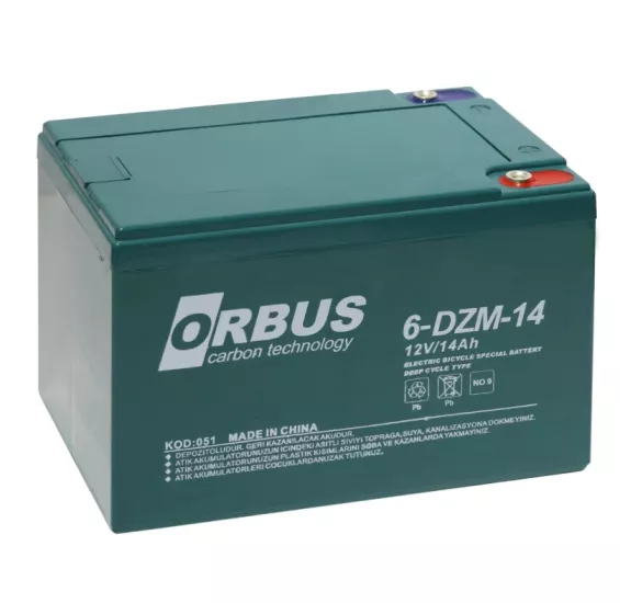 Orbus 14 Amper 12 Volt Elektrikli Bisiklet Aküsü