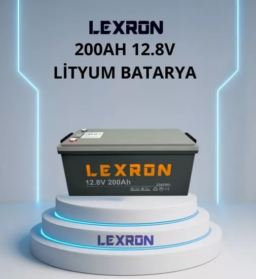 Lexron 200 Amper 12.8 Volt Lityum Akü