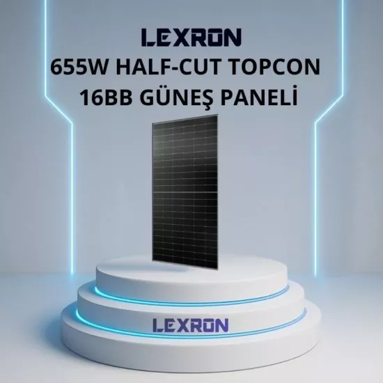 Lexron 655 Watt Half Cut TopCon Güneş Paneli