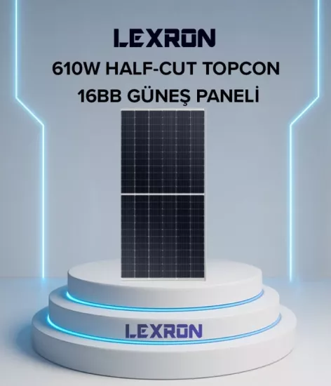 Lexron 610 Watt Half Cut TopCon Güneş Paneli