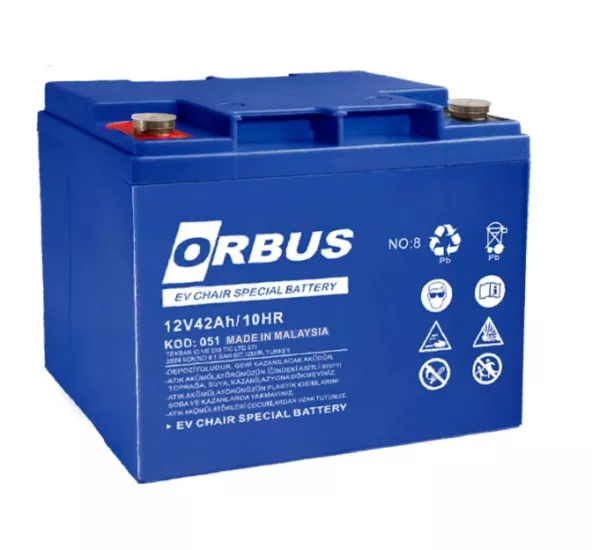 Orbus 12V 42 Ah Engelli Araç Aküsü