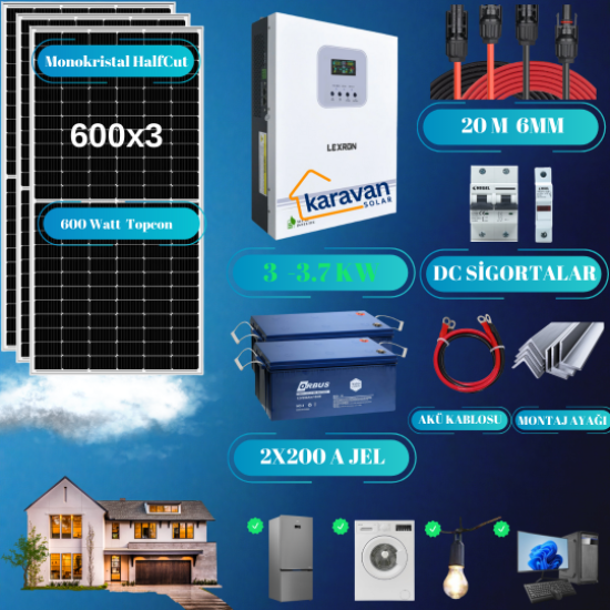 3,7 Kw Solar Set
