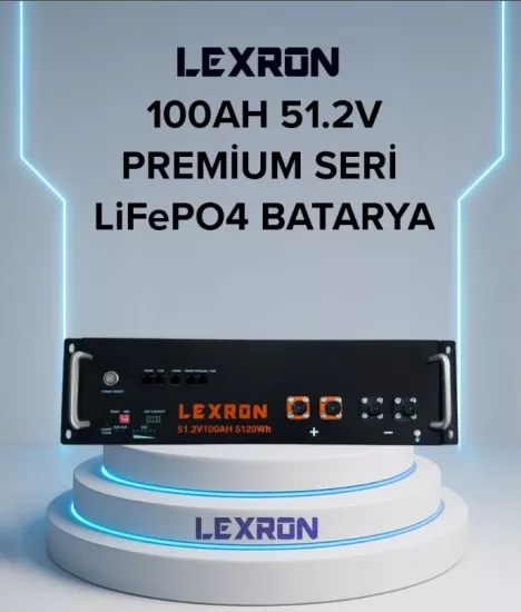 Lexron 100AH 51.2V Lityum Akü (Kaset Tipi)