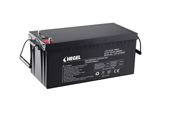 Hegel 100 Amper 25.6 Volt Lityum Batarya