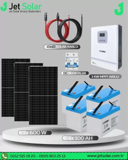 Jet Solar 3 Kw Hazır Solar Paket Kolay Kurulum (Maksimum)