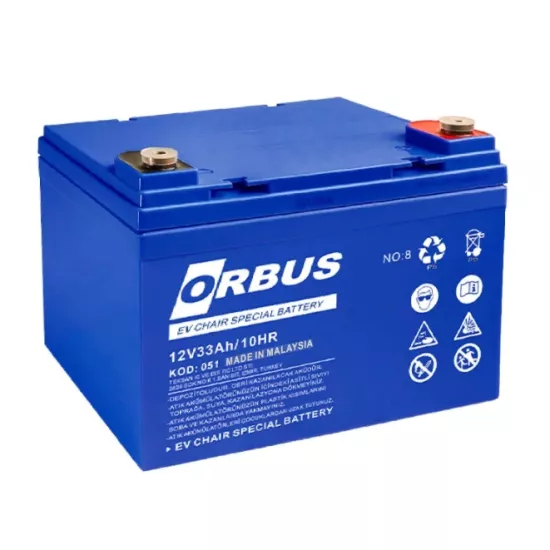 Orbus 33 Amper 12 Volt Engelli Araç Aküsü