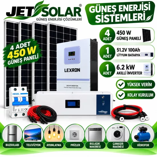 6.2 kW TommaTech Lityum Bataryalı Güneş Enerjisi Seti