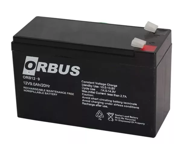 ORBUS 12 VOLT - 9 AMPER AKÜ (150 X 65 X 90 MM)